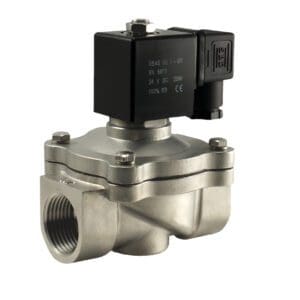 1" Inch Stainless Steel Zero Differential Electric Solenoid Process Valve