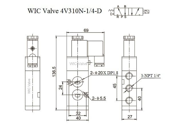 4 Way Directional Control Namur Mount Valve