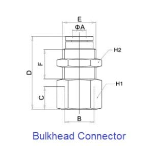 Bulkhead Connector Push In Fitting