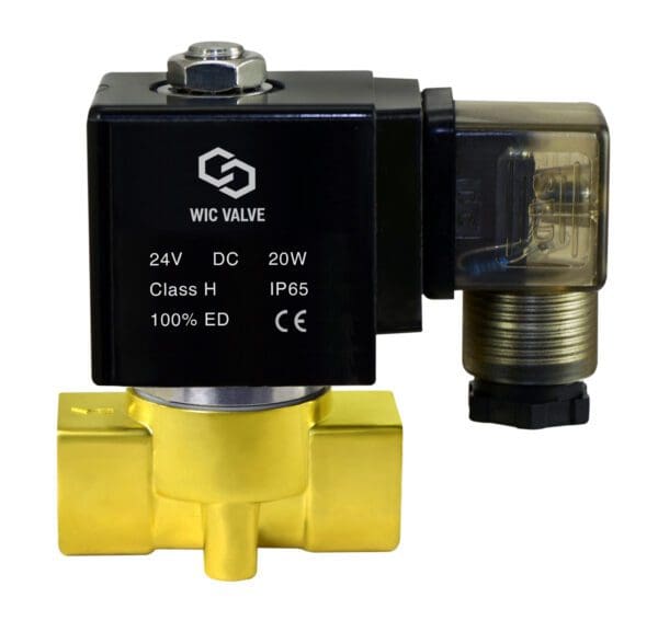 A single 3/8" Inch Direct Acting Electric Solenoid Process Valve NC on a white background.