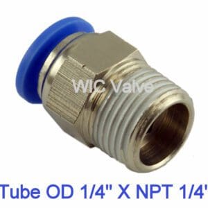 Pneumatic Male Straight Connector Quick Release Push In To Connect Fitting