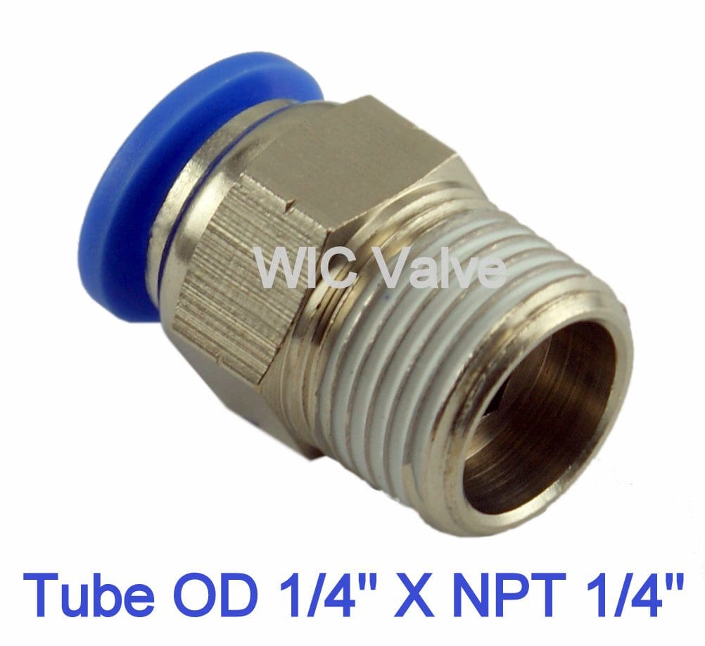 Pneumatic Male Straight Connector Quick Release Push In To Connect Fitting