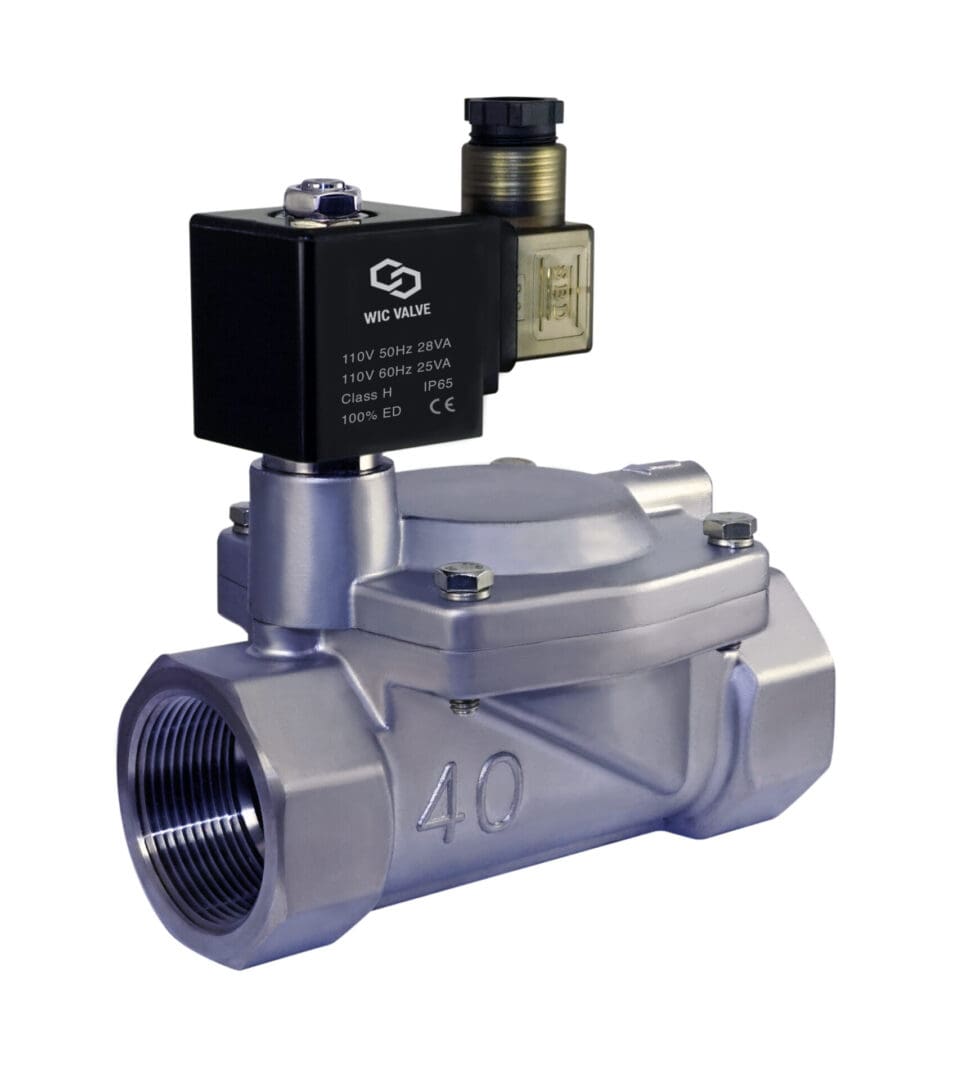 1.5" Inch Slow Closing Anti Water Hammering Stainless Steel Electric Solenoid Process Valve
