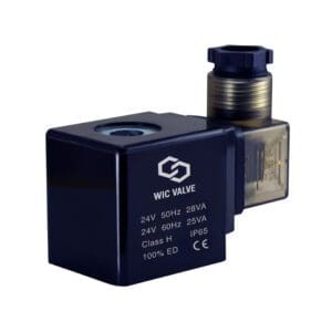 WIC Valve 2W Series 24V AC Electric Solenoid Valve Coil with DIN Connector and LED Indicator